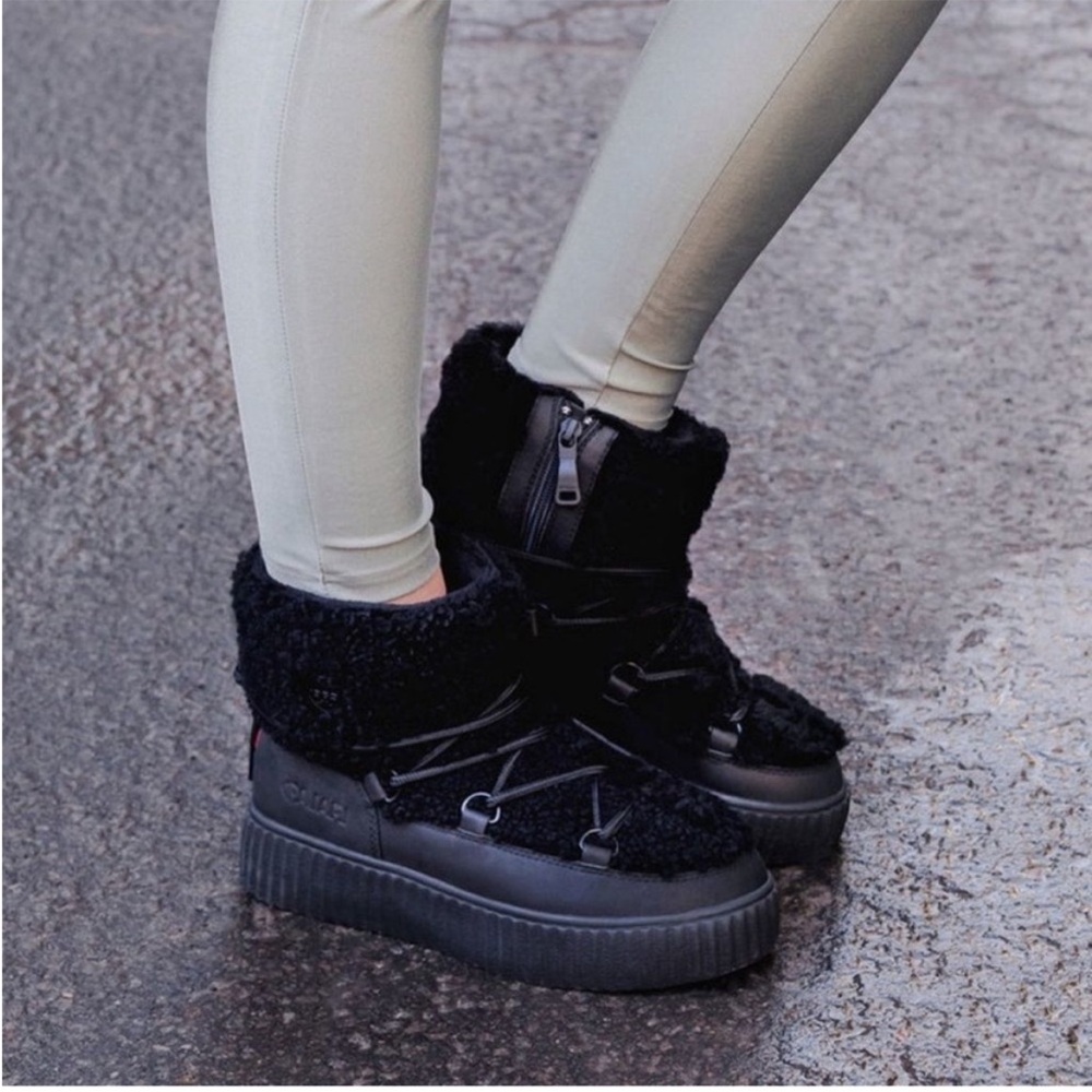 Pajar Ceria Shearling - Black Waterproof Winter Boots - Picture 2 of 11